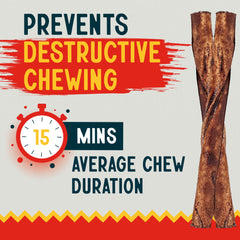 Lot de 100 torsades au bœuf Canine Chews, distraction agréable.