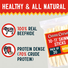 Canine Chews Rouleaux minces Moyens Chiens: distraction durable.