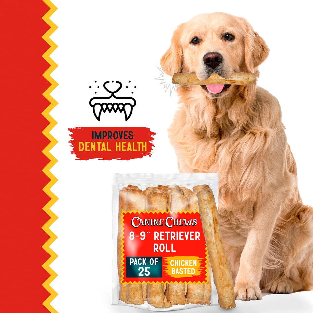 Texture robuste et naturelle Canine Chews, fabrication soignée.