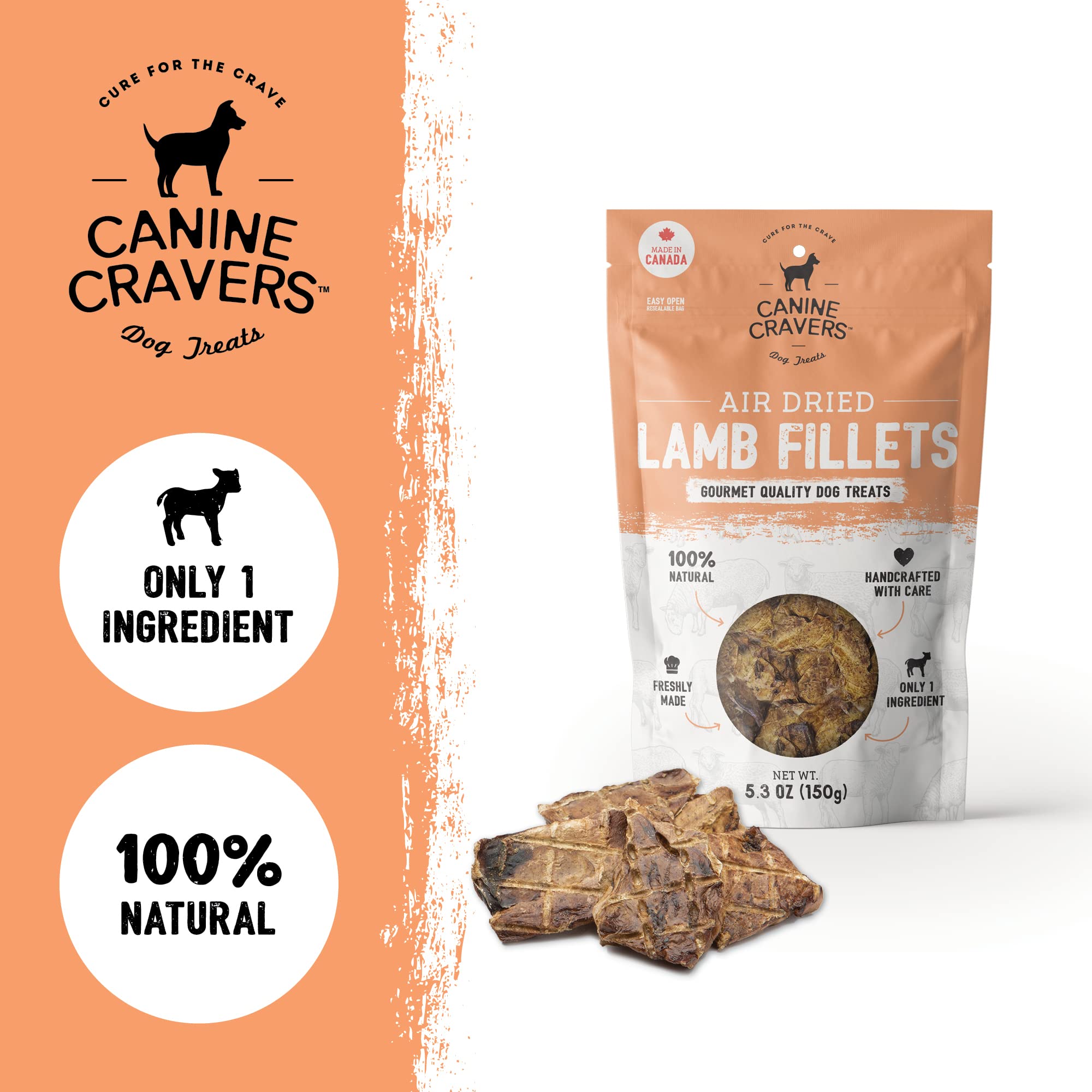 Canine Cravers délicieuse saveur naturelle, parfait pour chiens exigeants.