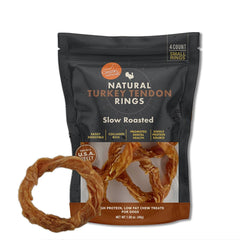 Canine Naturals Anneaux Tendon Dinde Naturels emballage prêt à l'emploi.