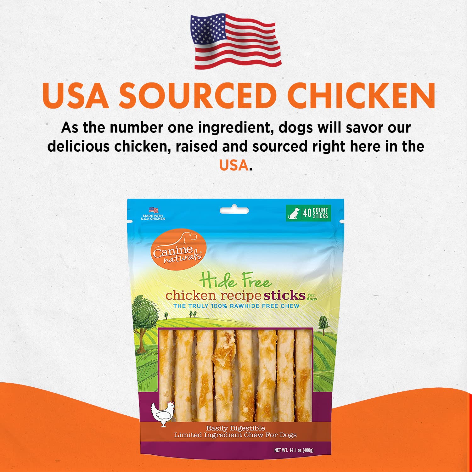 Canine Naturals pack-40-batons-poulet — format pratique pour récompenser quotidiennement.