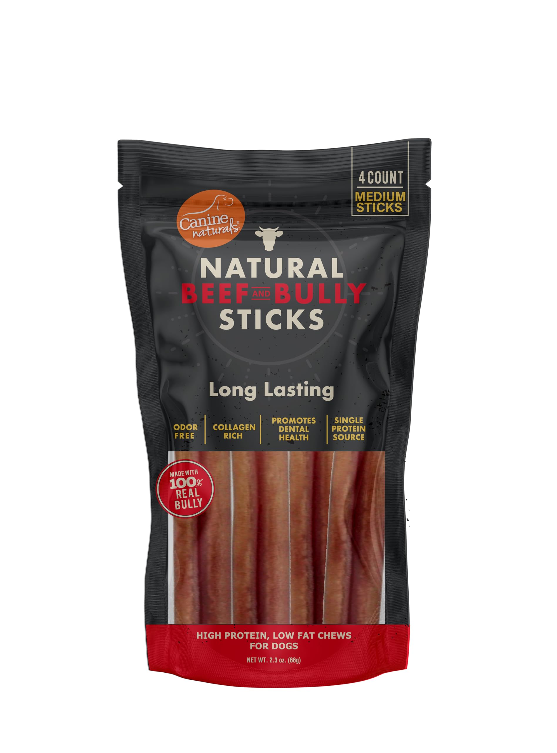 Canine Naturals: paquet batonnet boeuf naturels, parfait pour garder votre chien occupé.