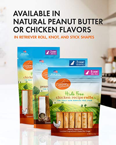 Canine Naturals poulet mini-noeud – usage quotidien recommandé