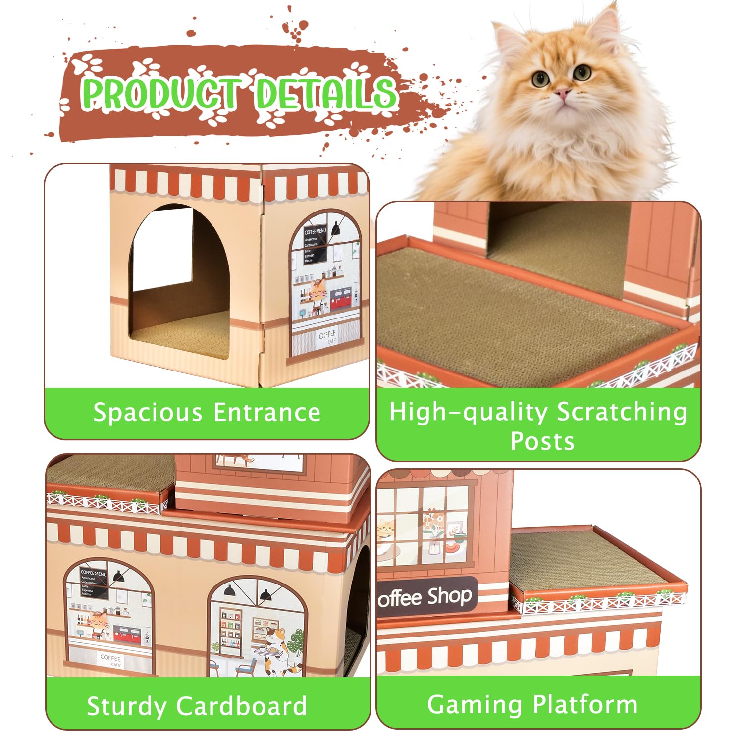 Canwyr fenêtres interactives de jeu pour stimulation et amusement des chats.