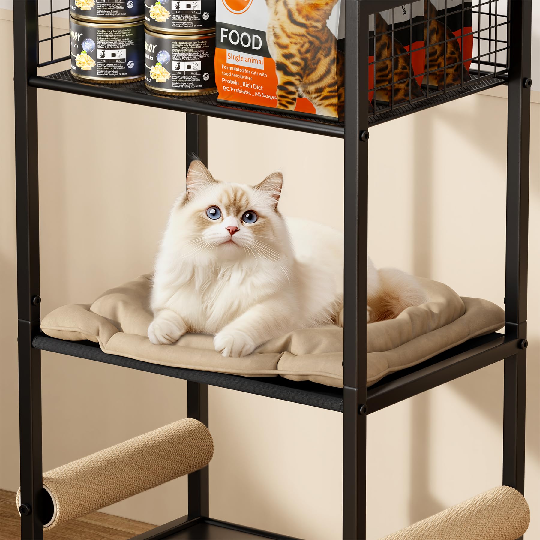 Canyave Tour Chat 4en1 : design compact idéal pour petits espaces.