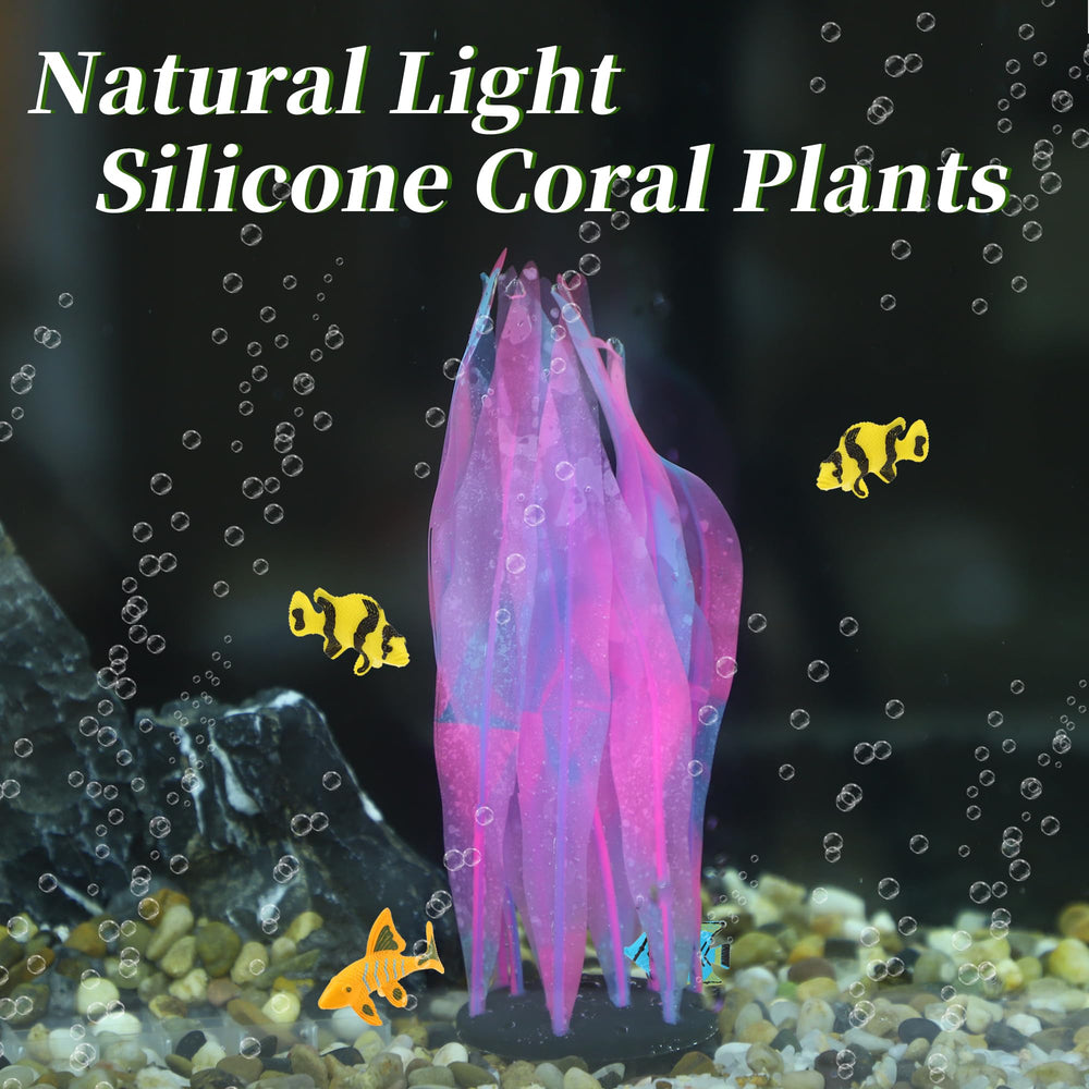 CAPASTEC ornement d'aquarium: plante fluorescente rose qui crée des reflets magiques.