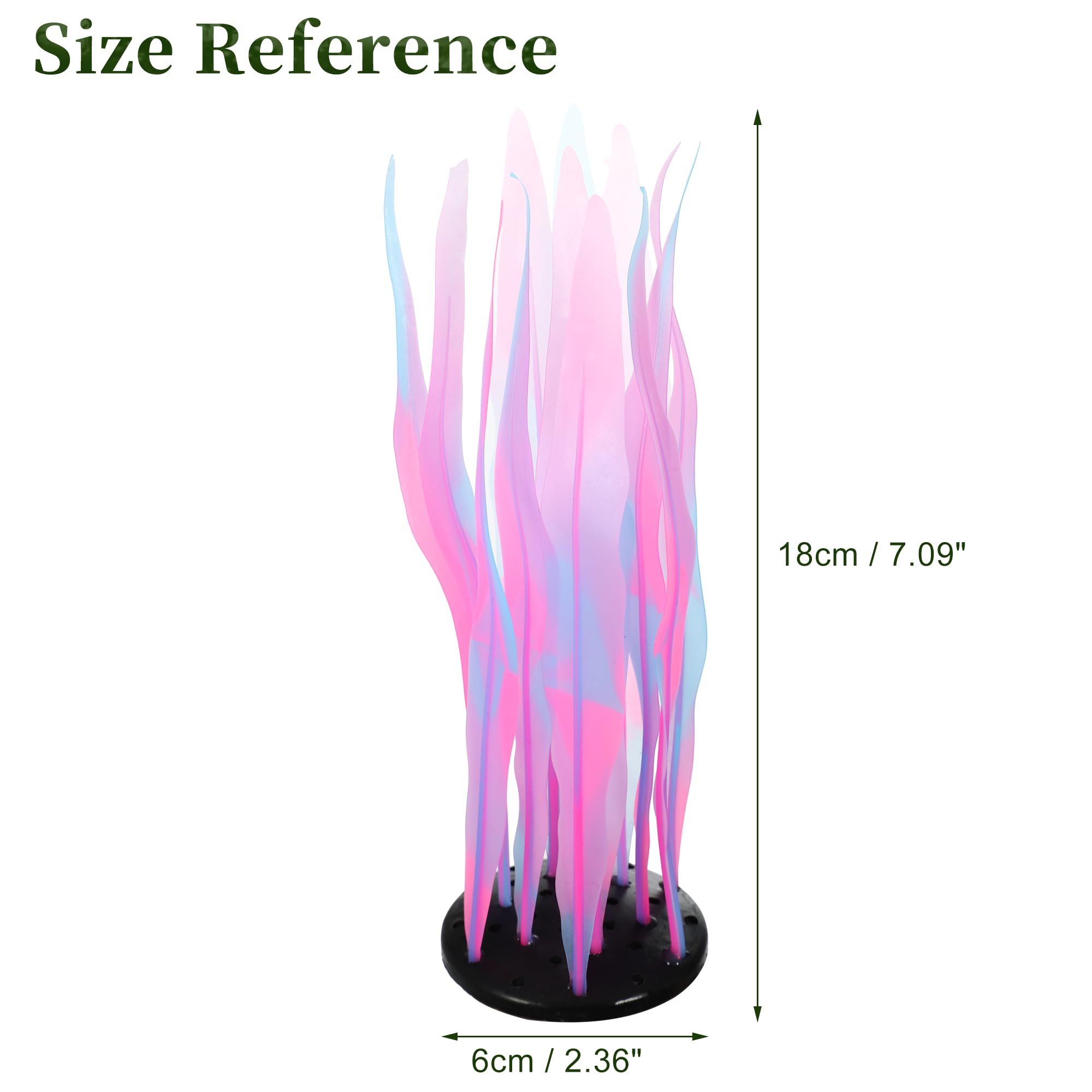 CAPASTEC plante kelp lumineuse: décoration d’aquarium rose qui peut abriter les poissons.