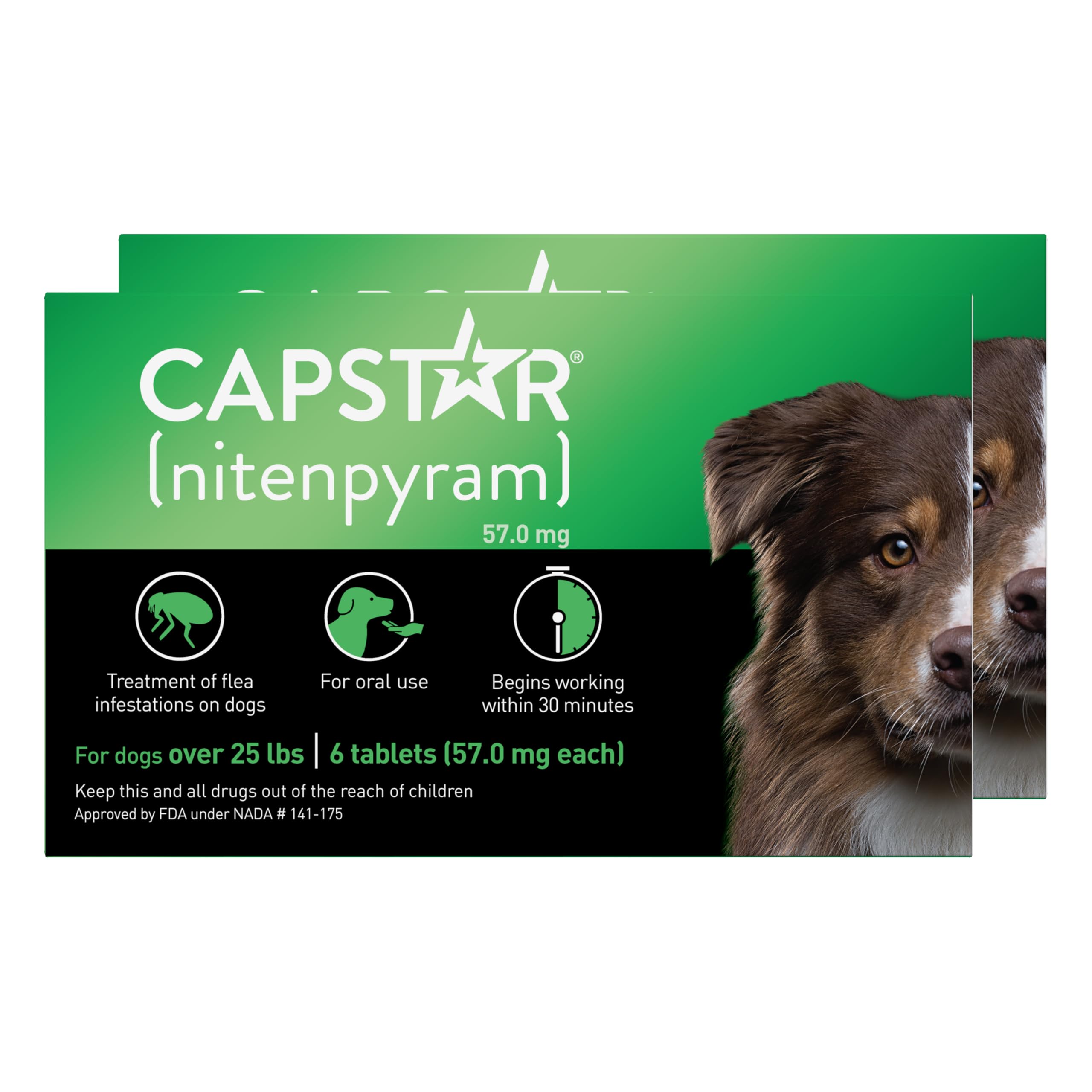CAPSTAR chien: comprimé-puces, action rapide en 30 minutes.