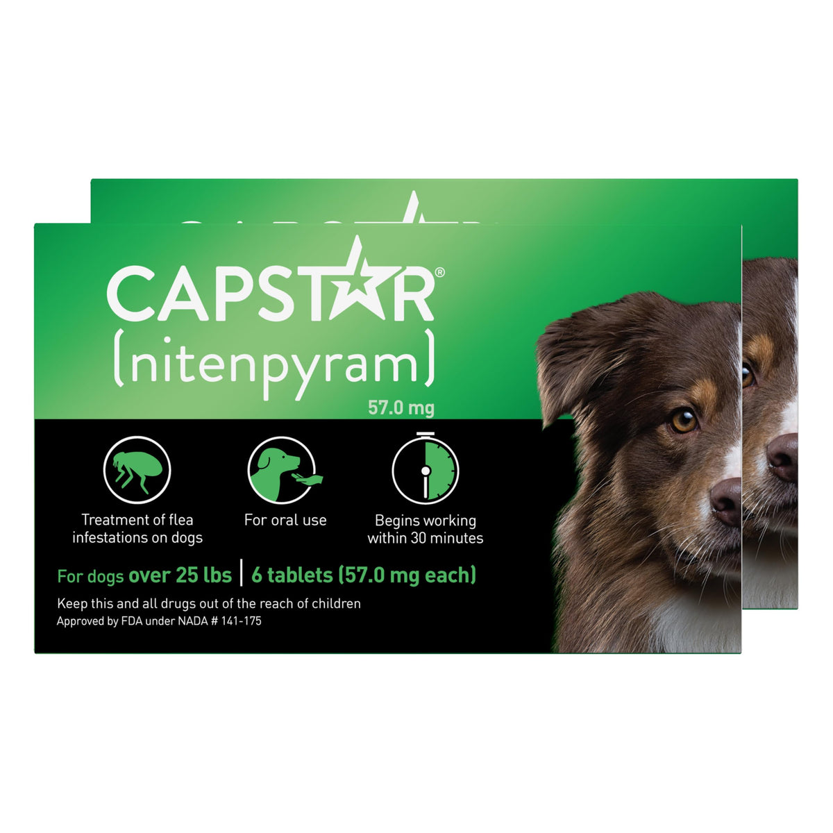 CAPSTAR chien: comprimé-puces, action rapide en 30 minutes.