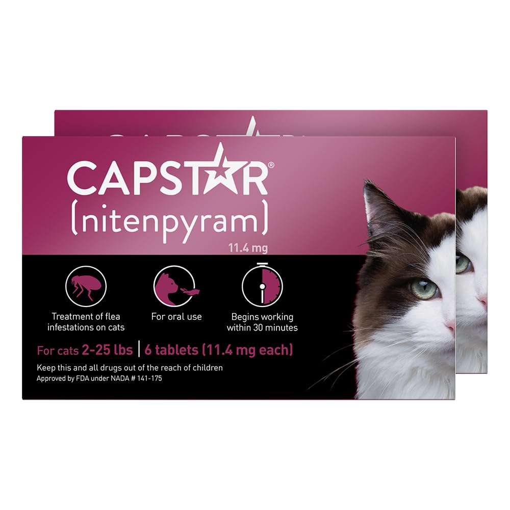 Emballage Capstar pour chats, comprimés faciles à administrer.