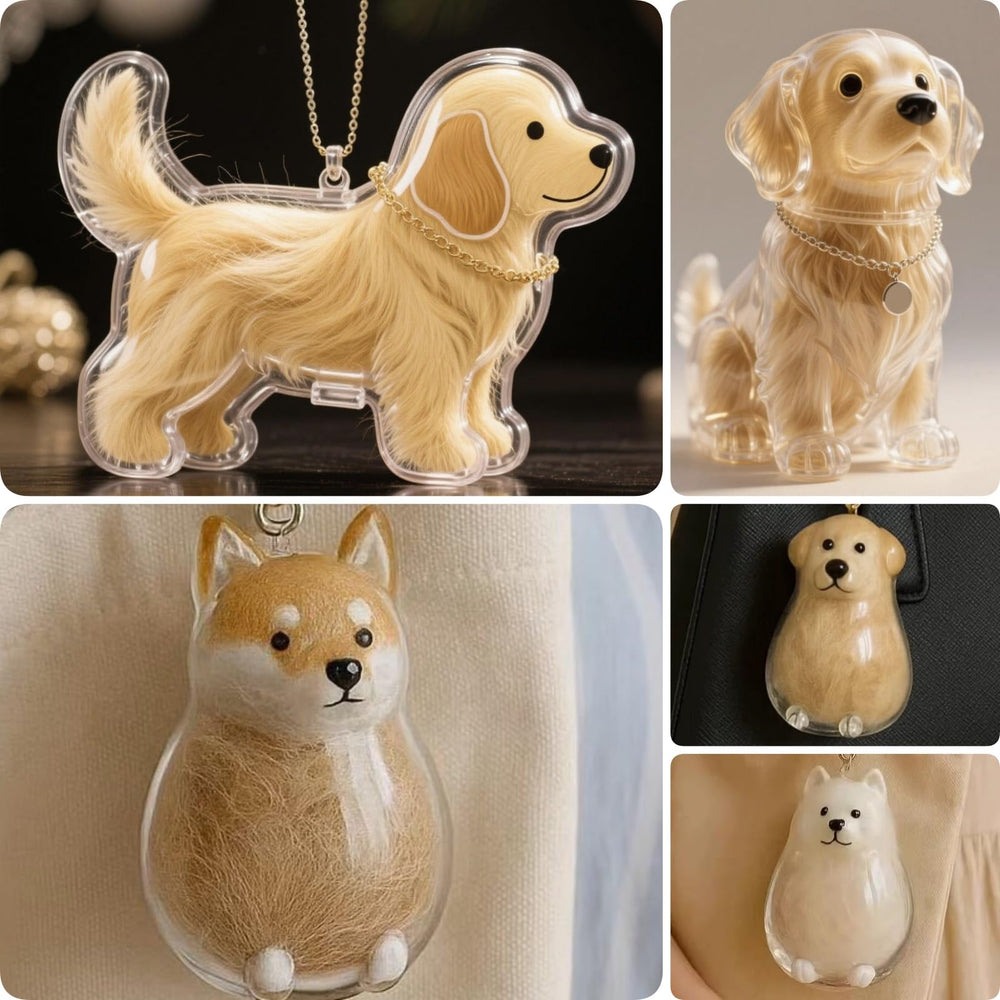Capsule poils chien memorial: espace compact pour souvenirs