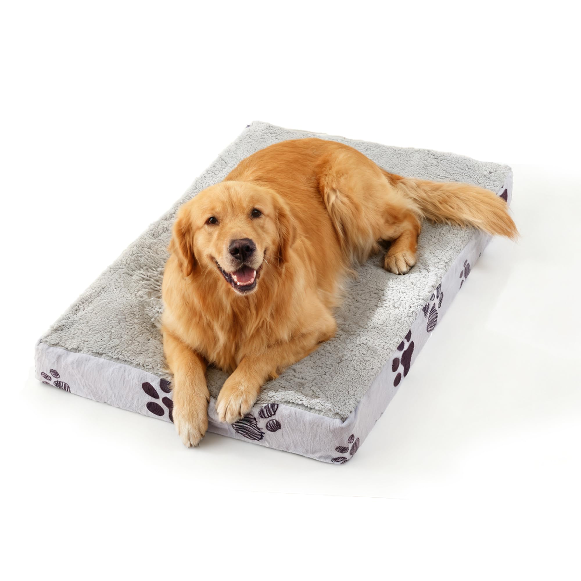 CAPT.SNOOZE lit orthopédique en mousse egg-crate apporte un soutien pour grands chiens.