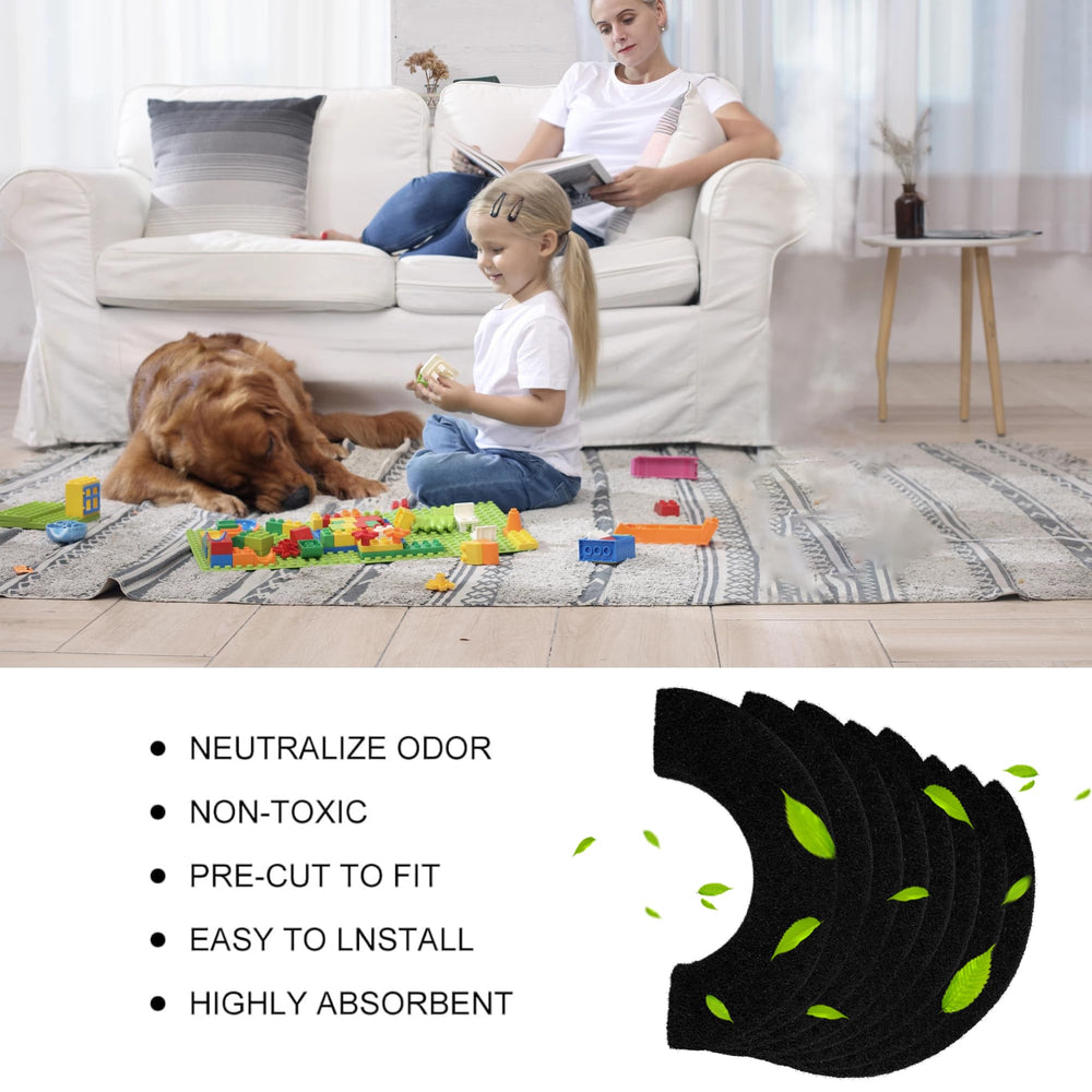 Caqeaus kit 8 filtres Litiere anti-odeur, remplacement pratique.