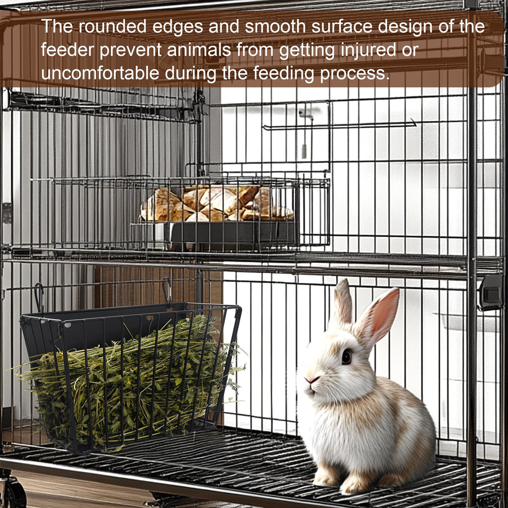 CAIQINLI mangeoire à foin pour lapin: usage quotidien pratique et hygiénique.