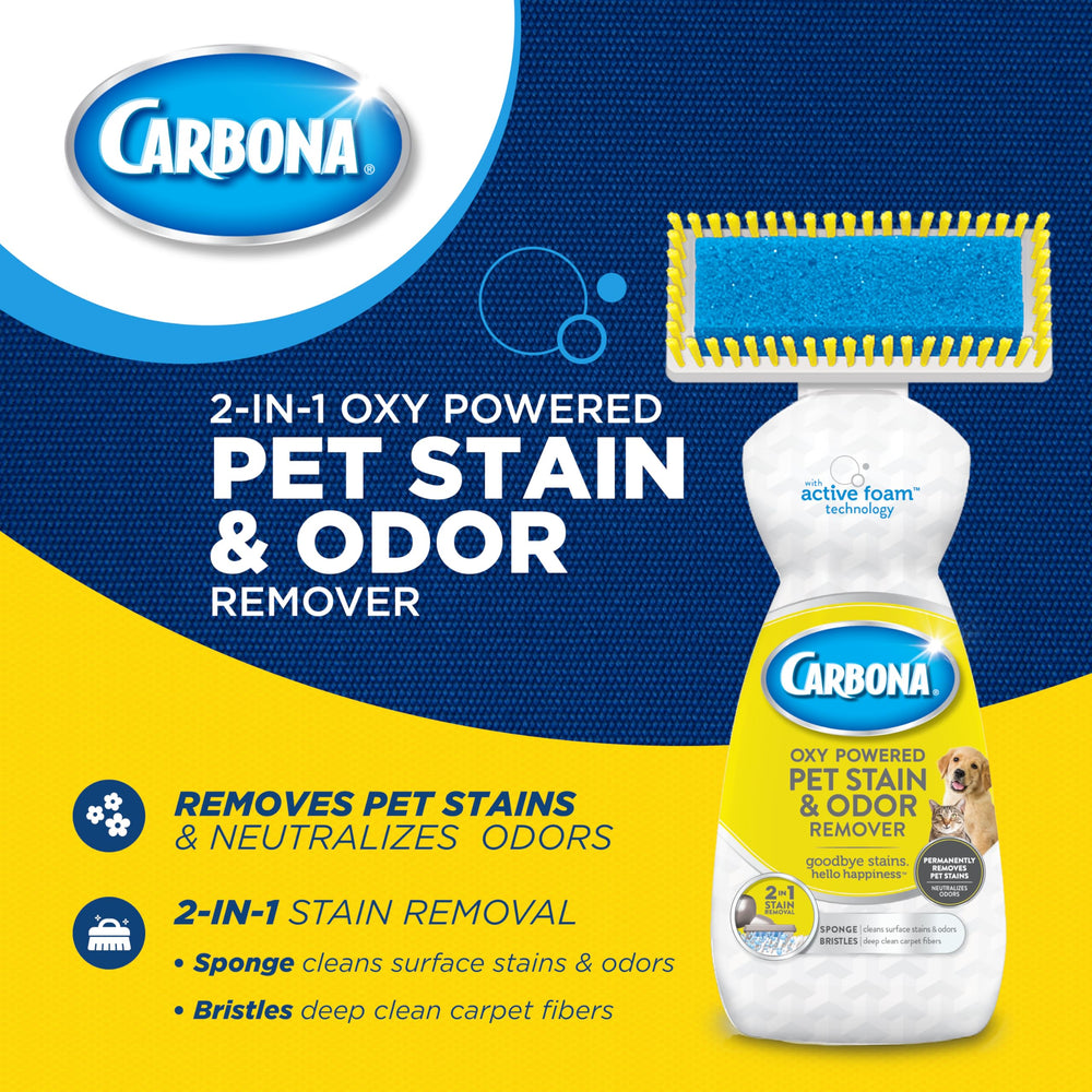 Applicateur double-face Carbona avec éponge et brosse pour nettoyage en profondeur.