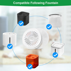 Carcent filtration à 4 couches pour fontaine, purification avancée.