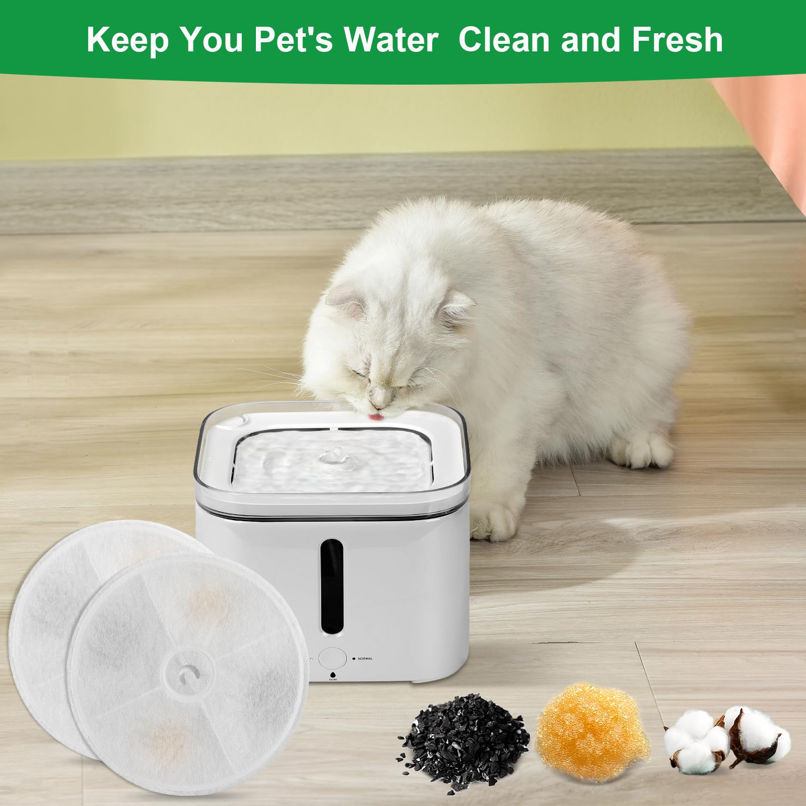 Carcent pack de 10 filtres pour fontaine pour chats.