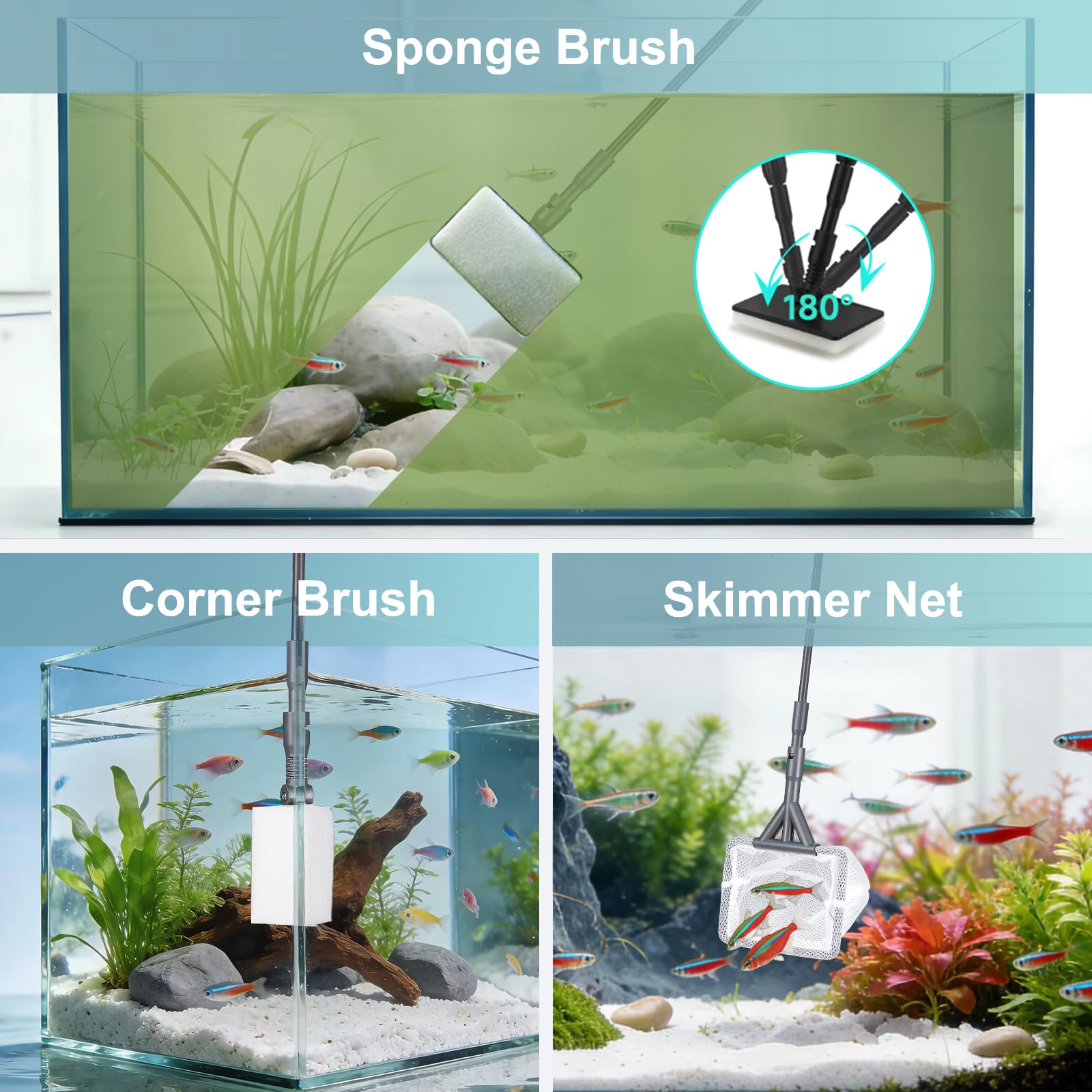 Carefree Fish brosse-tuyau pour zones difficiles d’accès