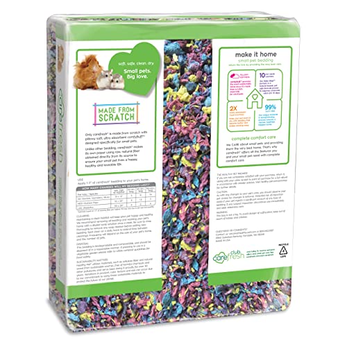 Carefresh Confetti texture colorée, habitat agréable pour petits animaux