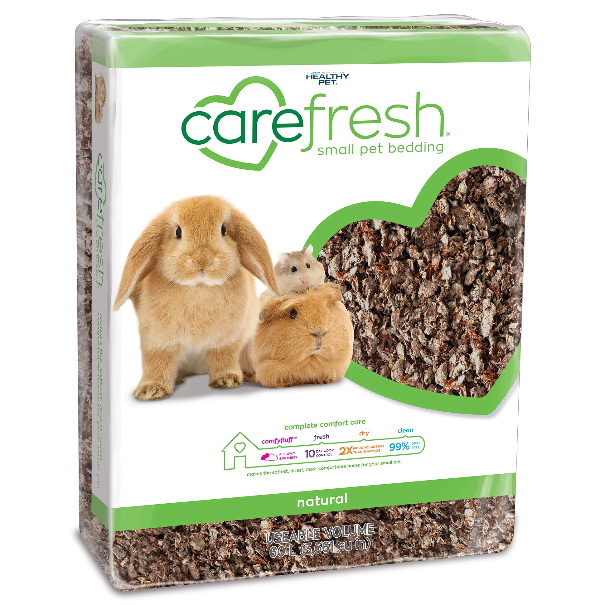 Carefresh couchage naturel pour petits animaux, douce et confortable pour creuser.