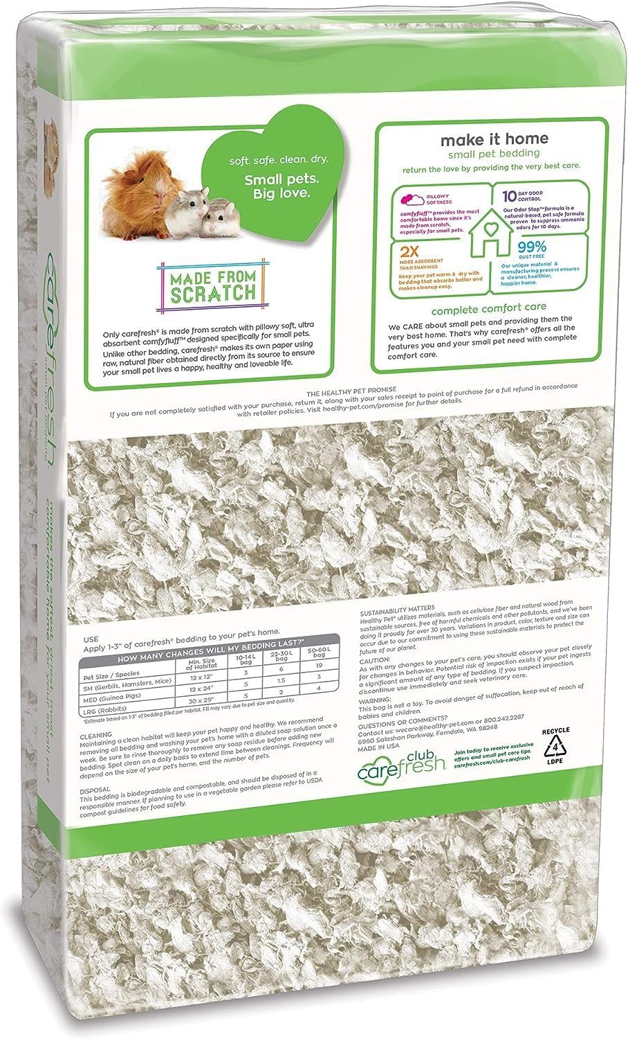 Carefresh douceur en papier naturel, texture idéale pour burrow et nid