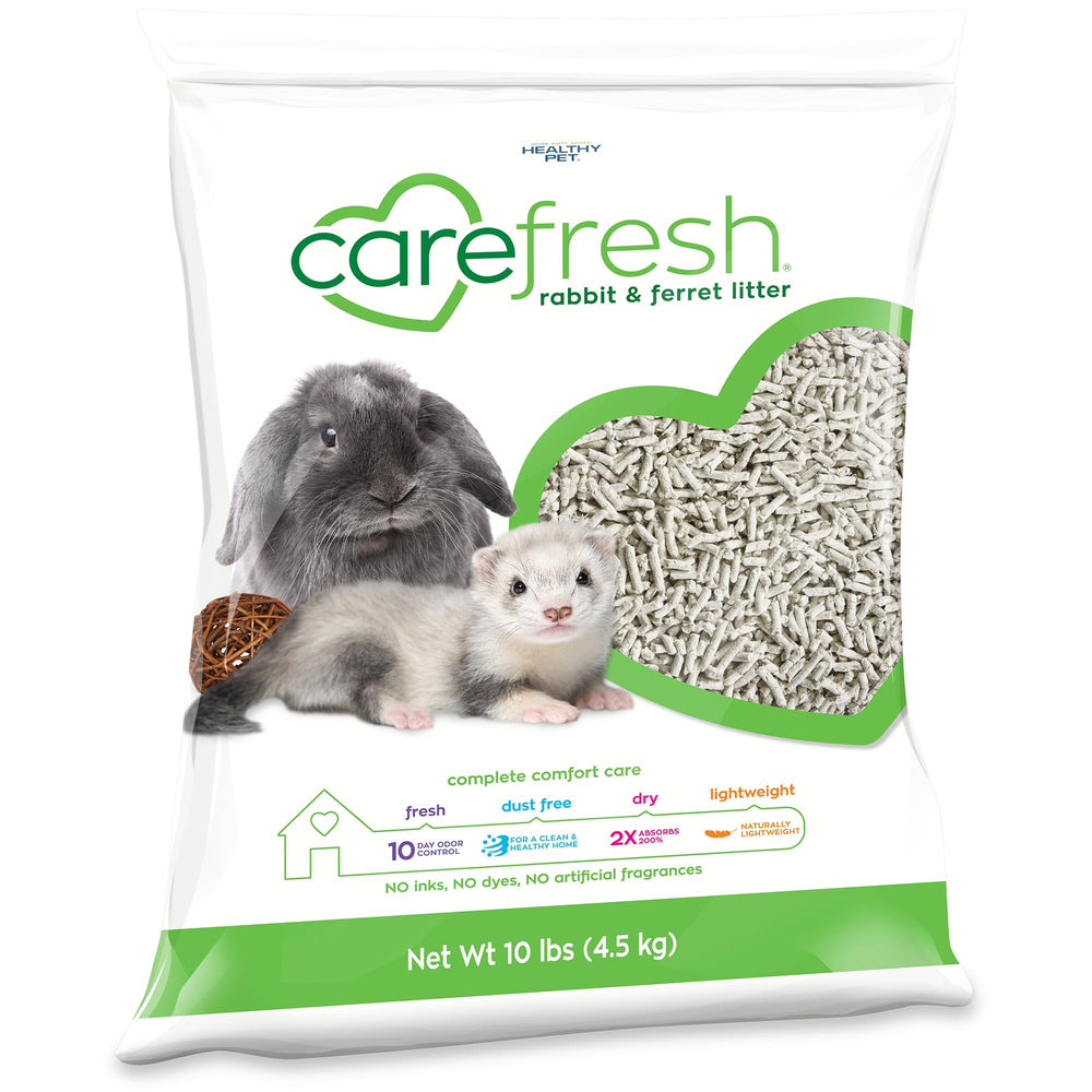 Carefresh litière papier granulés: absorption élevée et cage propre.