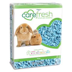 Carefresh litiere-papier-naturel-bleue-50l: litière douce et naturelle pour petits animaux.