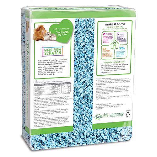 Carefresh texture-douce-papier-bleu: texture agréable pour creuser et nid des petits animaux.