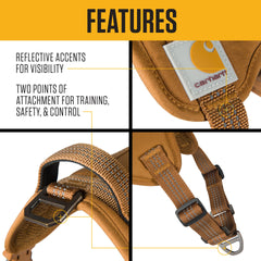 Harnais Carhartt avec inserts réfléchissants pour meilleure visibilité.