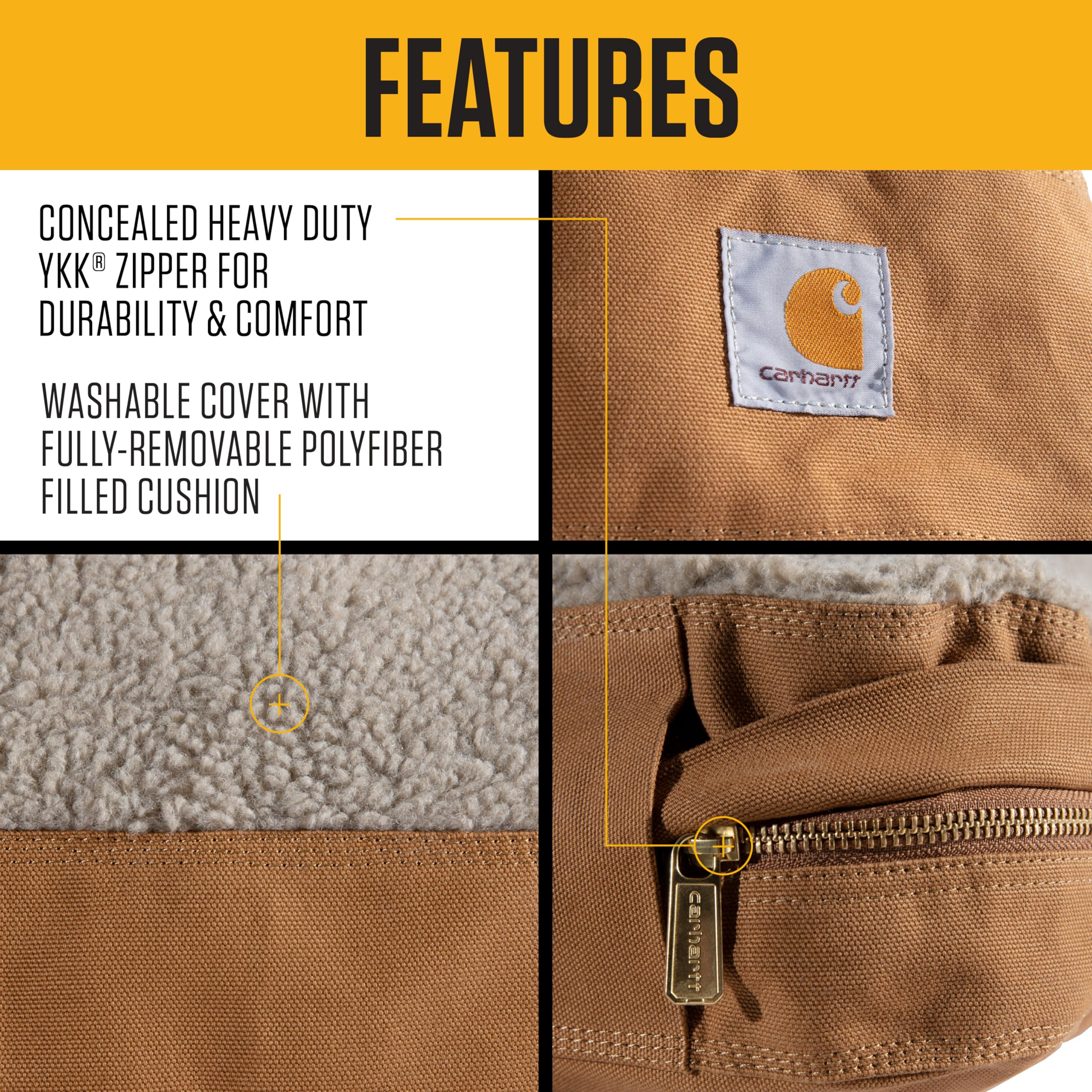 Extérieur en toile 12 onces Carhartt, durabilité accrue