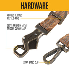 Longe Carhartt avec agrafe métallique, prête à attacher rapidement lors des sorties.