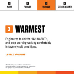 Manteau pour chien Carhartt, col en velours côtelé pour plus de chaleur.
