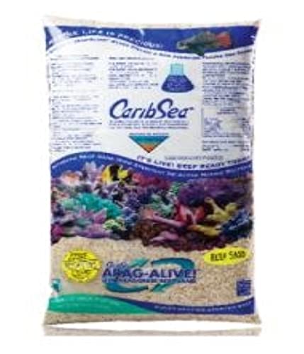 Carib-Sea Arag-Alive Substrat Bimini Pink en place, filtration biologique renforcée pour l'aquarium.