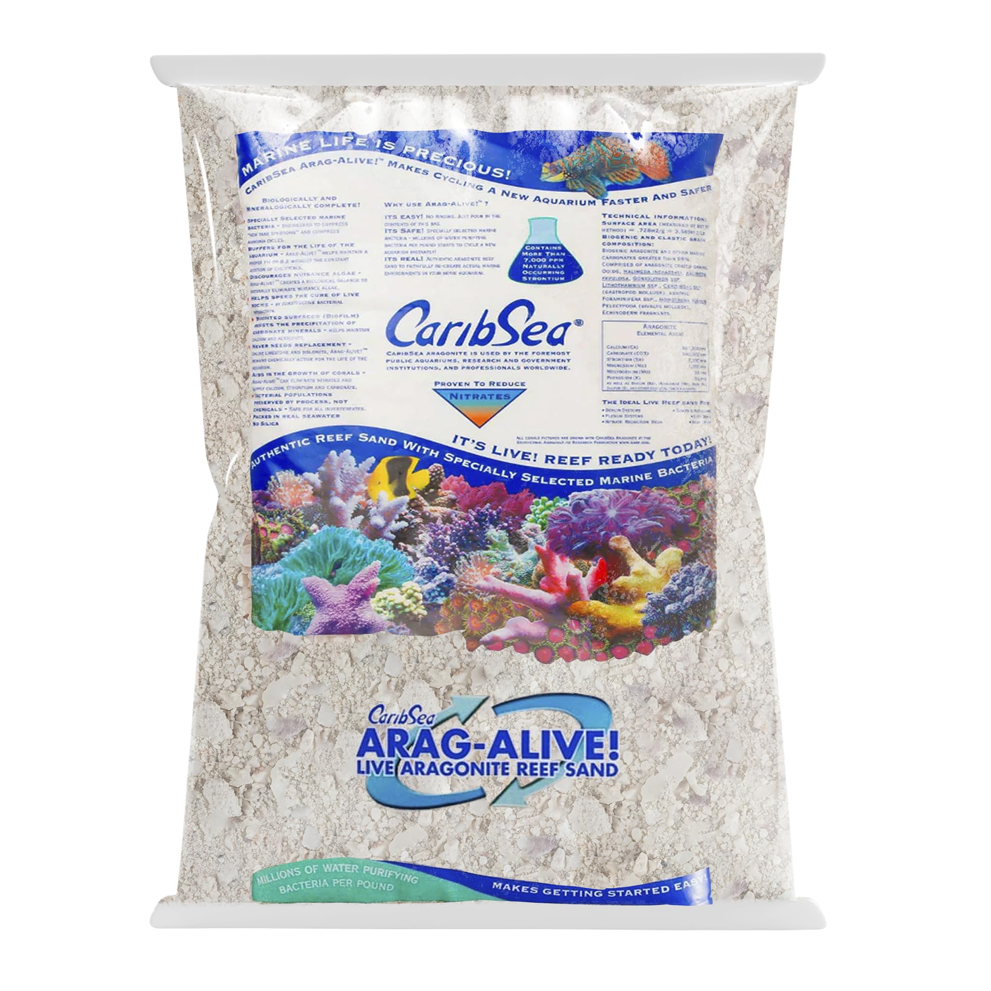 CaribSea Arag-Alive Bimini Pink – sable naturel favorisant la croissance des coraux.