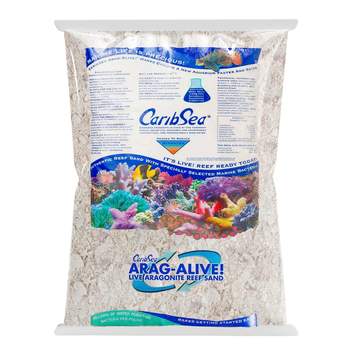 CaribSea Arag-Alive Bimini Pink – sable naturel favorisant la croissance des coraux.