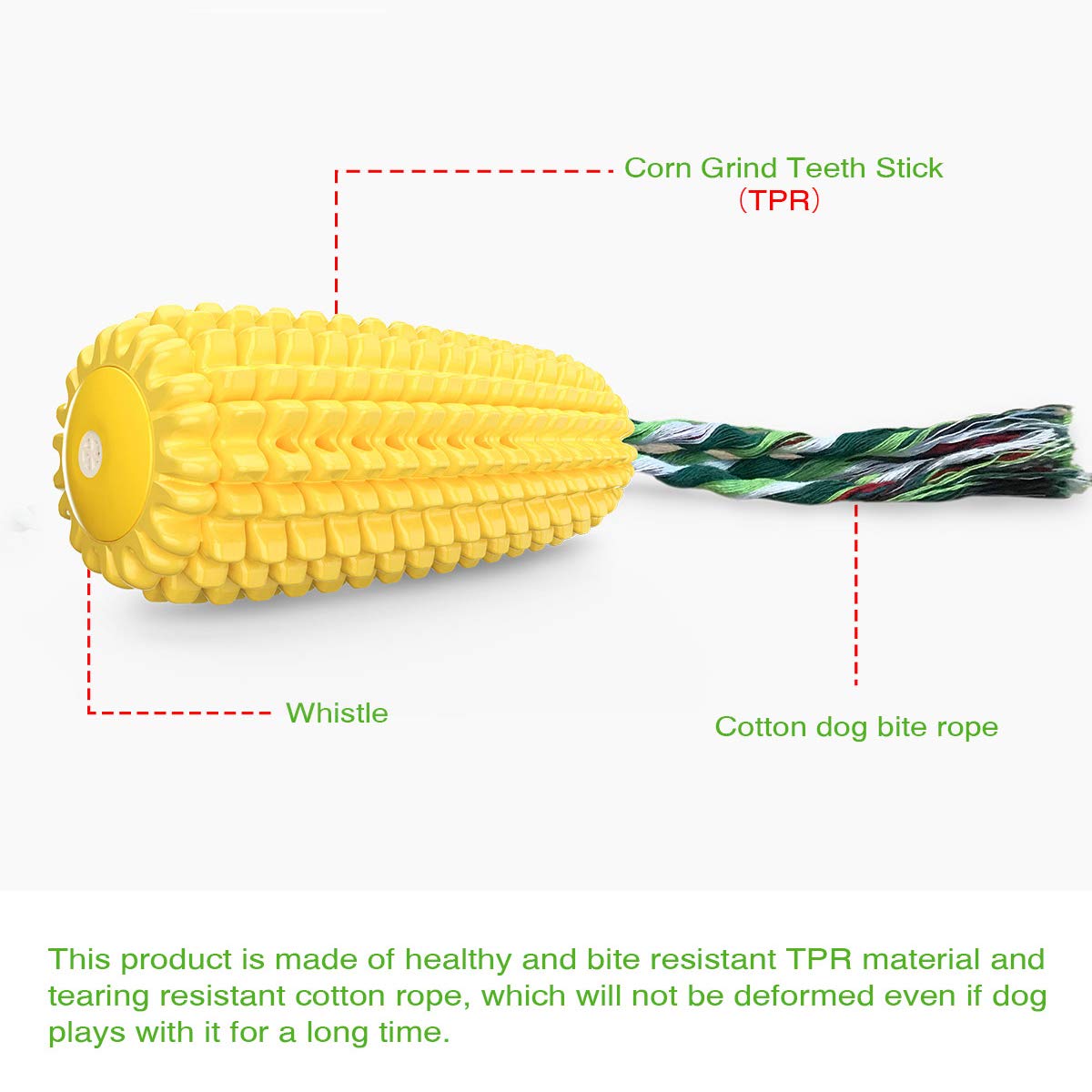 Carllg: jouet chien interactif sifflement attire l'attention et encourage le mordillage.