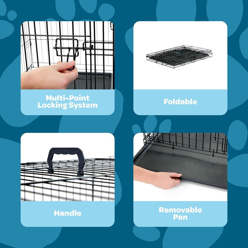 Carlson Pet Products cage pliable pour chien intermédiaire, facile à transporter.