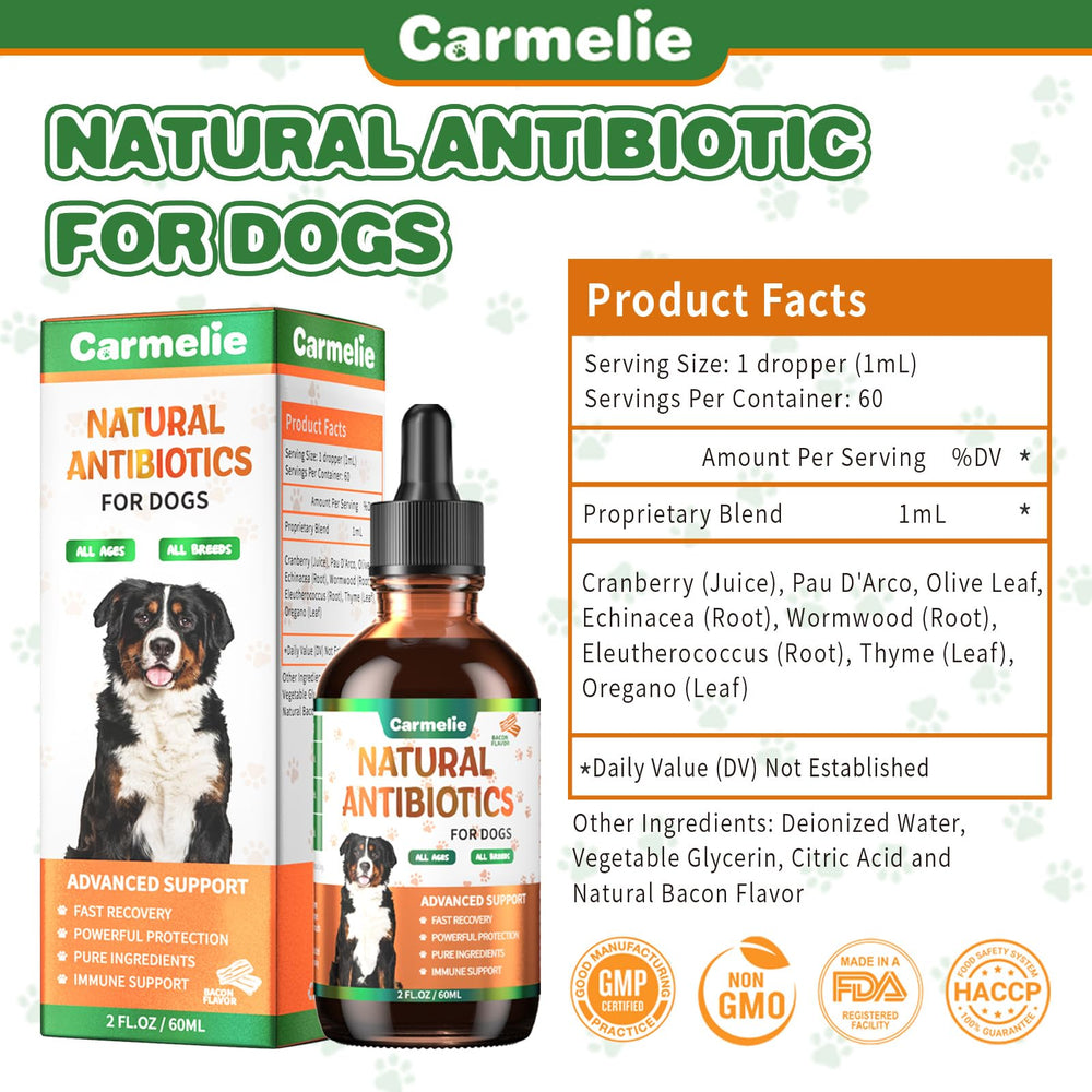 Formule douce Carmelie pour peau, confort et soin du chien.