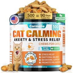 Friandises apaisantes Carmelie pour chat — emballage prêt à offrir, idéal pour débuter une routine calmante