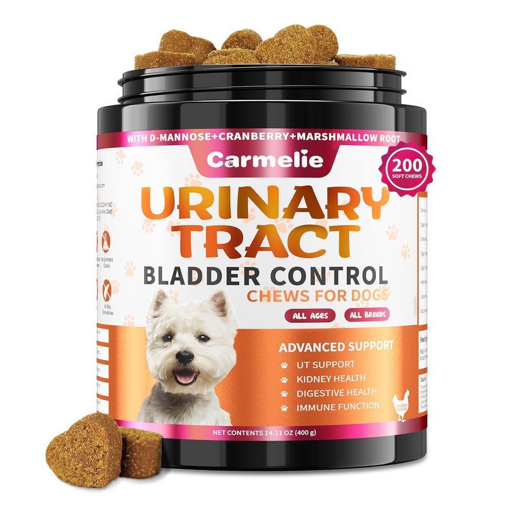 Carmelie suppl&eacute;ment urinaire chien friables poulet, faciles &agrave; administrer.