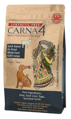 CARNA4 Alimentation sèche pour chien – recette chèvre, pratique en voyage.