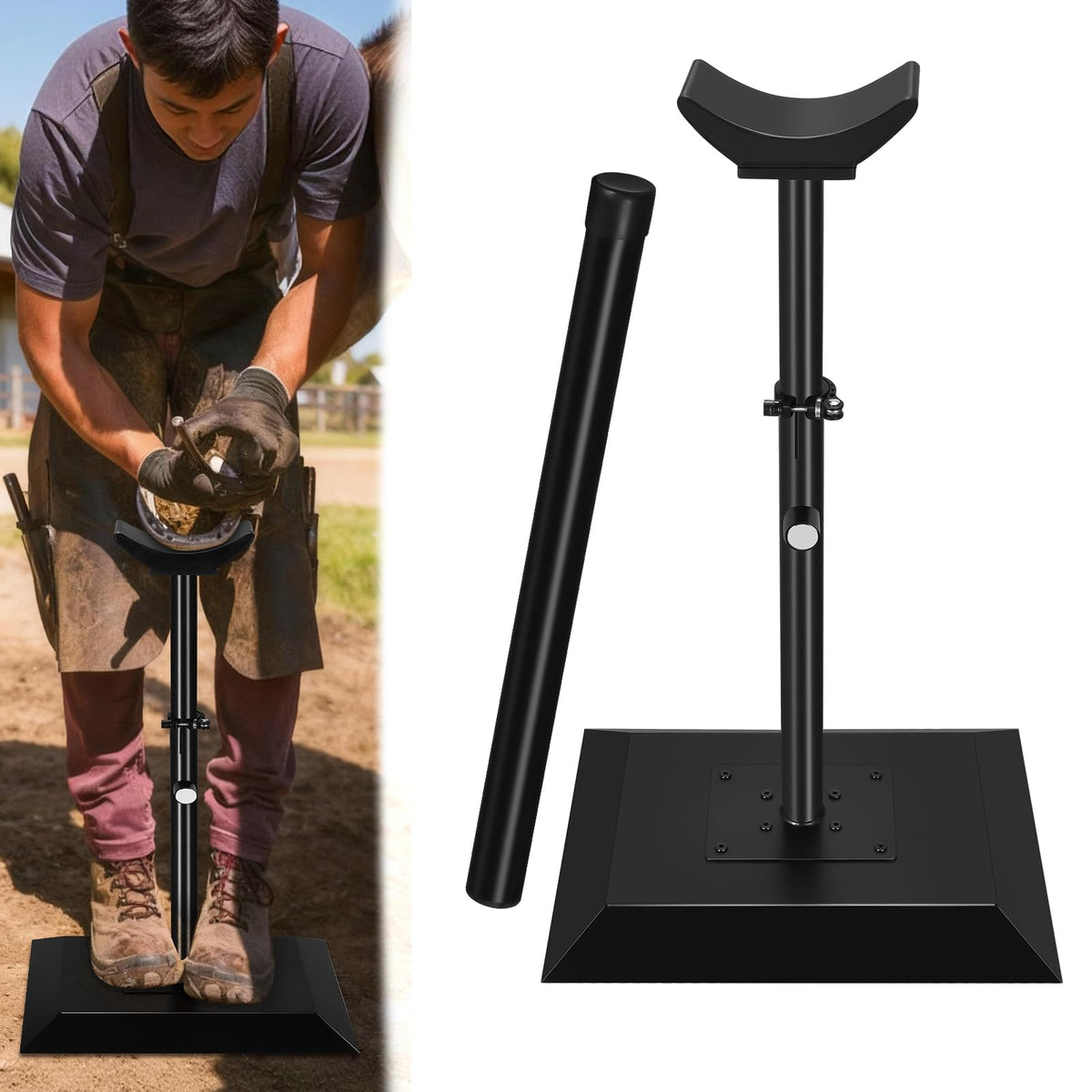CAROD support-sabot-hauteur-reglable pour une stabilité accrue lors du ferrage.