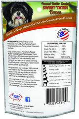 Friandise Carolina Prime Pet enrobée, texture croustillante au beurre de cacahuète