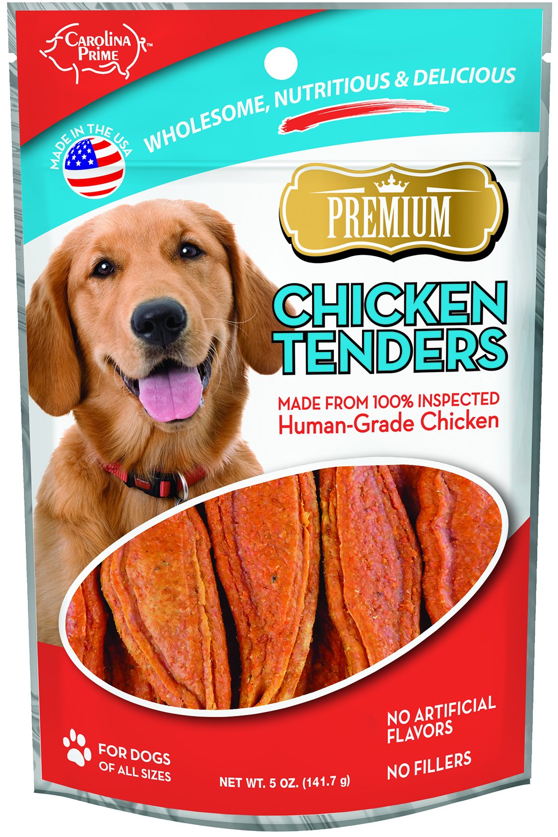 Carolina Prime Pet Tendres au poulet, sachet 4oz, récompenser pratique et savoureuse pour chiens