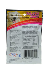 Tranches de saumon jerky Carolina Prime Pet, texture croustillante, récompense idéale.