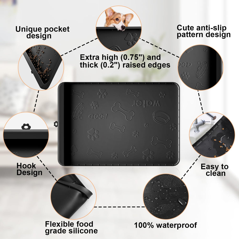 Carry360 Tapis étanche pour nourriture et eau des chiens et chats.