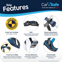 Harnais Carsafe connexion ceinture à l’avant pour le contrôle en déplacement.