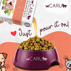Caru bouillon d'os de boeuf, arôme réconfortant pour repas canins et félins.