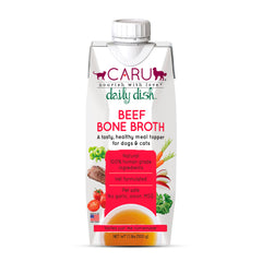 Caru Bouillon d’Os de Bœuf Quotidien, bouteille, saveur riche pour repas.